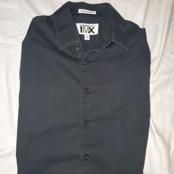 ExpressMen 1MX Button Up Sz Small P 14-14 ½  Extra Slim Fit - Picture 3 of 9